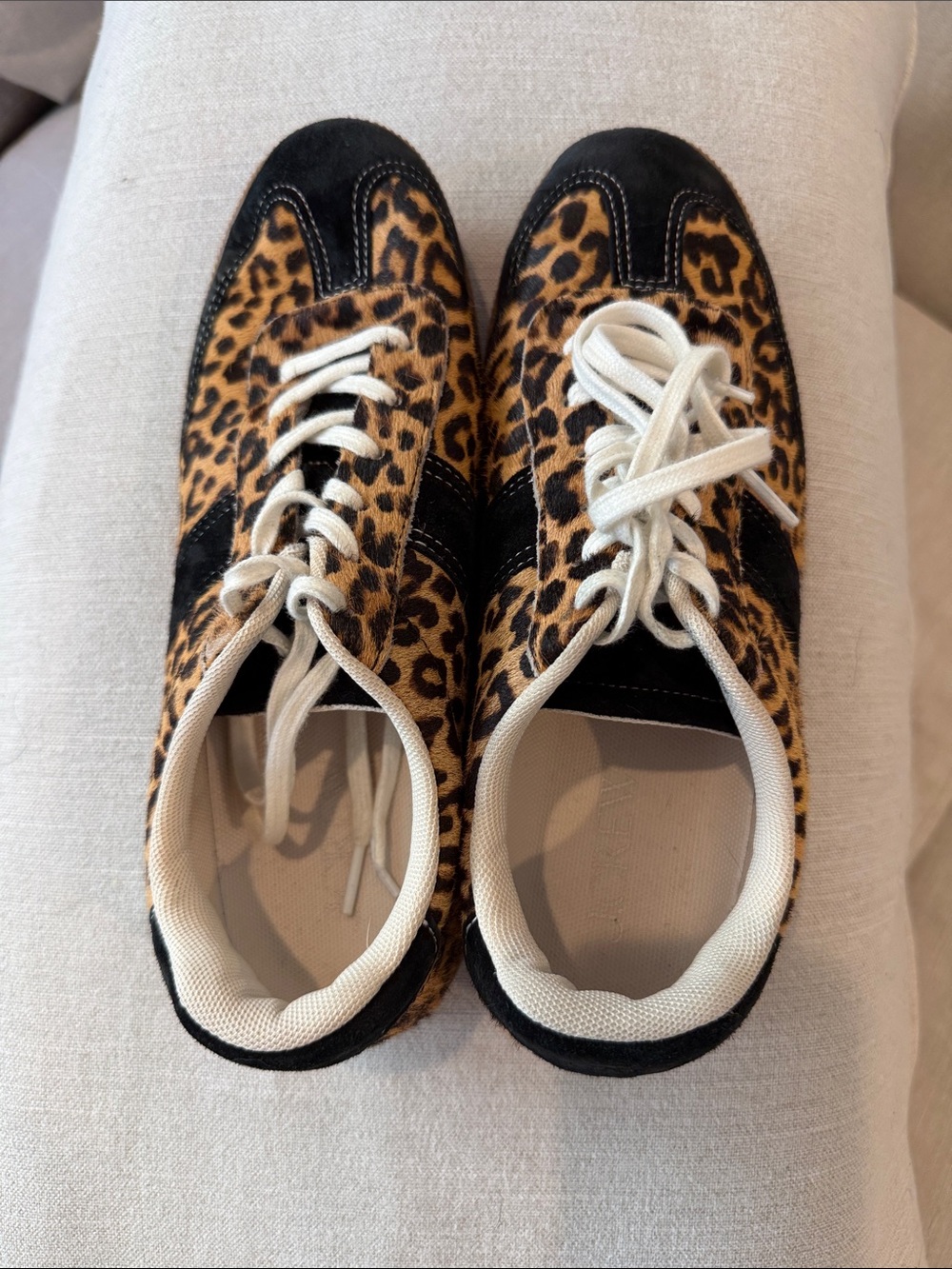 Jcrew Black Tan leopard print Sneakers - lace up